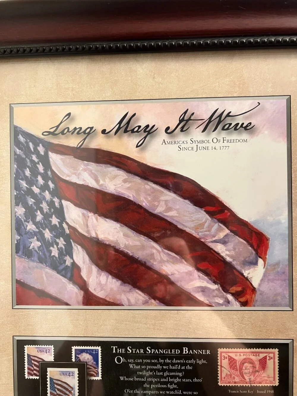 Long May It Wave Commerative Stamp Framed Photo 2008